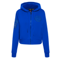 MLB CHICAGO CUBS TRIPLE TONAL WOMEN'S DOUBLE KNIT FULL ZIP HOODIE (ROYAL BLUE)
