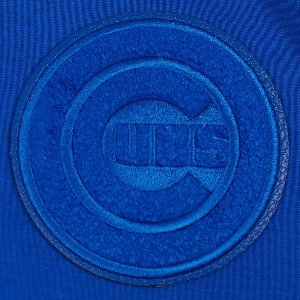 MLB CHICAGO CUBS TRIPLE TONAL WOMEN'S DOUBLE KNIT FULL ZIP HOODIE (ROYAL BLUE)
