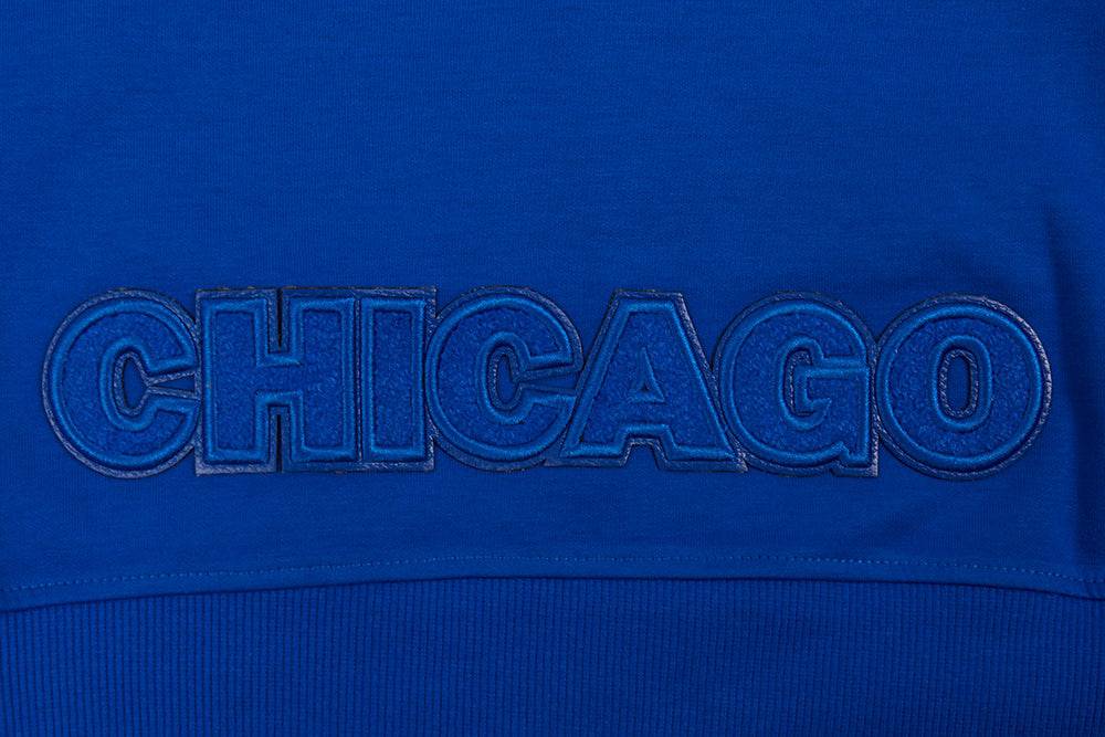 MLB CHICAGO CUBS TRIPLE TONAL WOMEN'S DOUBLE KNIT FULL ZIP HOODIE (ROYAL BLUE)