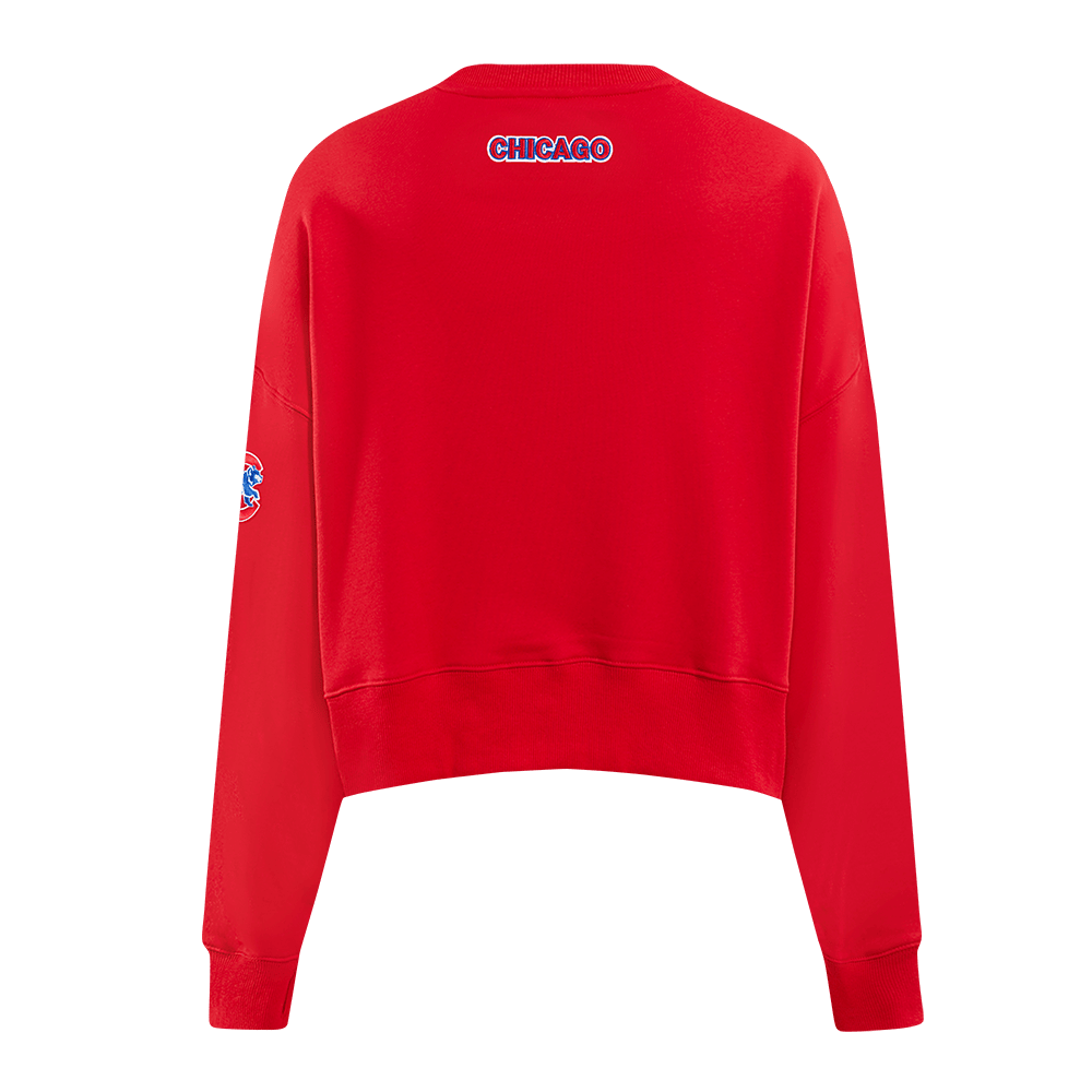 MLB CHICAGO CUBS CLASSIC WOMEN'S CREWNECK (RED)