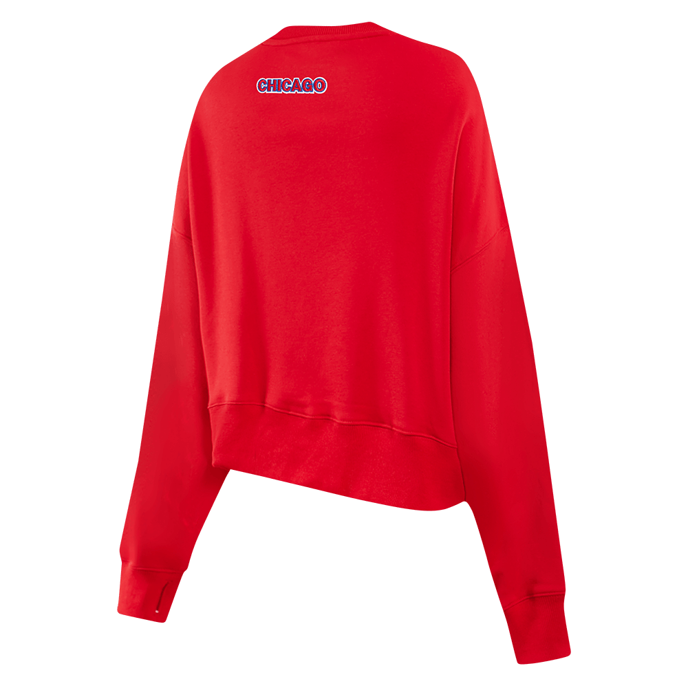 MLB CHICAGO CUBS CLASSIC WOMEN'S CREWNECK (RED)