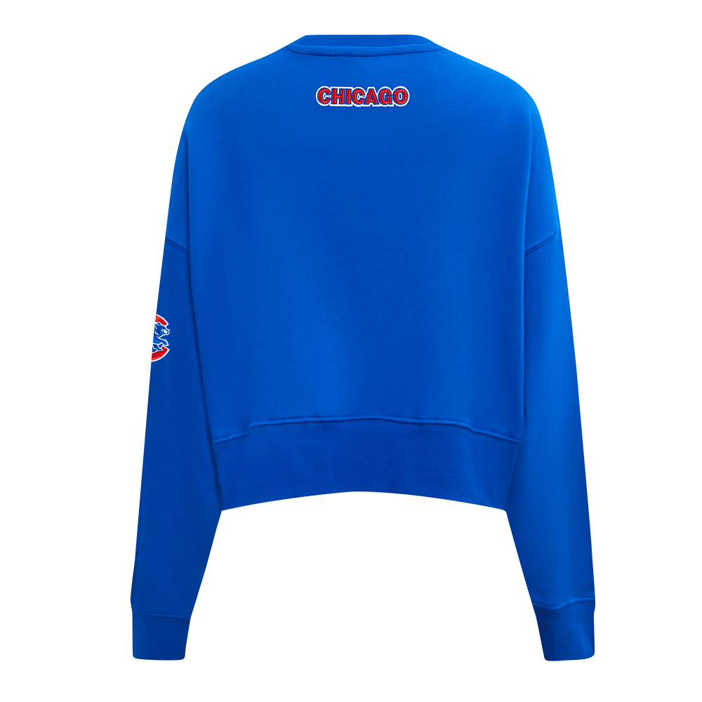 MLB CHICAGO CUBS CLASSIC WOMEN'S CREWNECK (ROYAL BLUE)