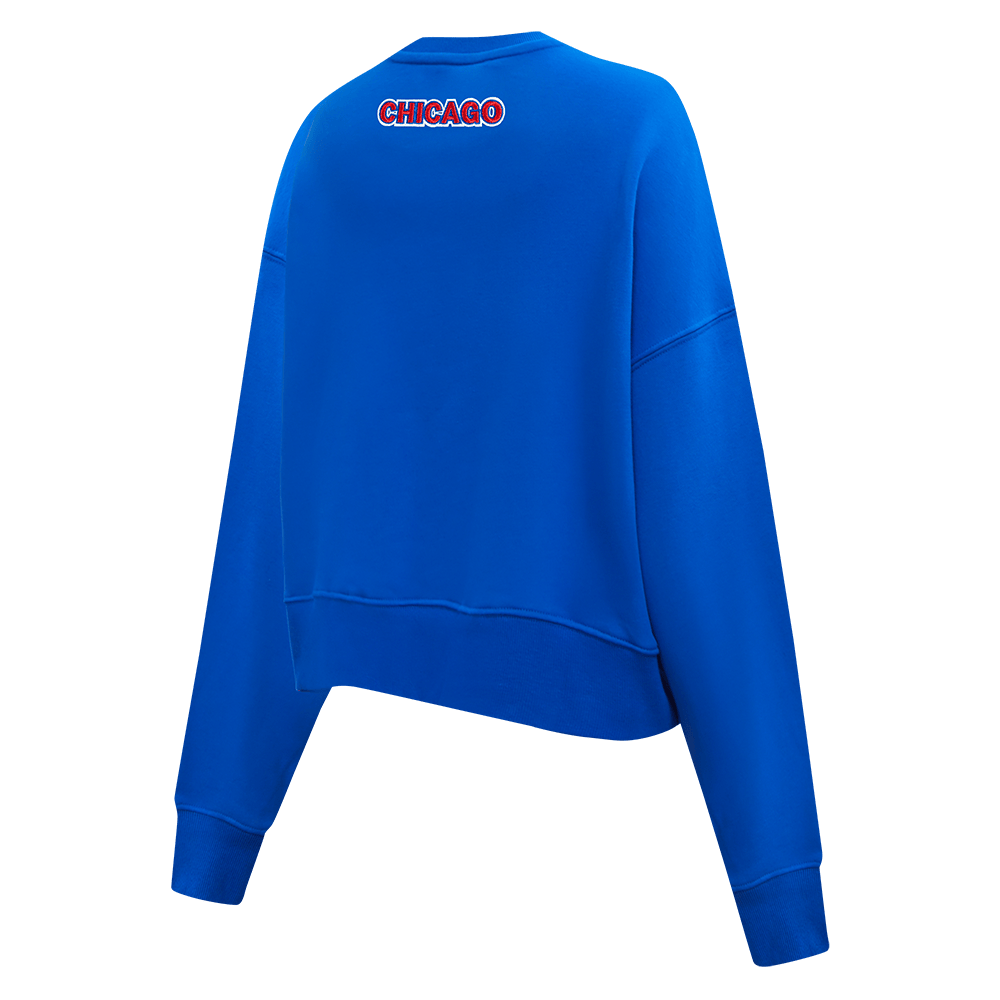 MLB CHICAGO CUBS CLASSIC WOMEN'S CREWNECK (ROYAL BLUE)
