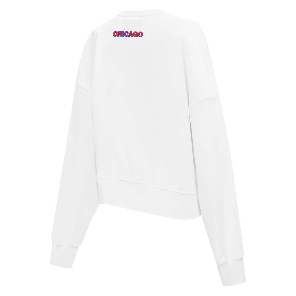 MLB CHICAGO CUBS CLASSIC WOMEN'S CREWNECK (WHITE)