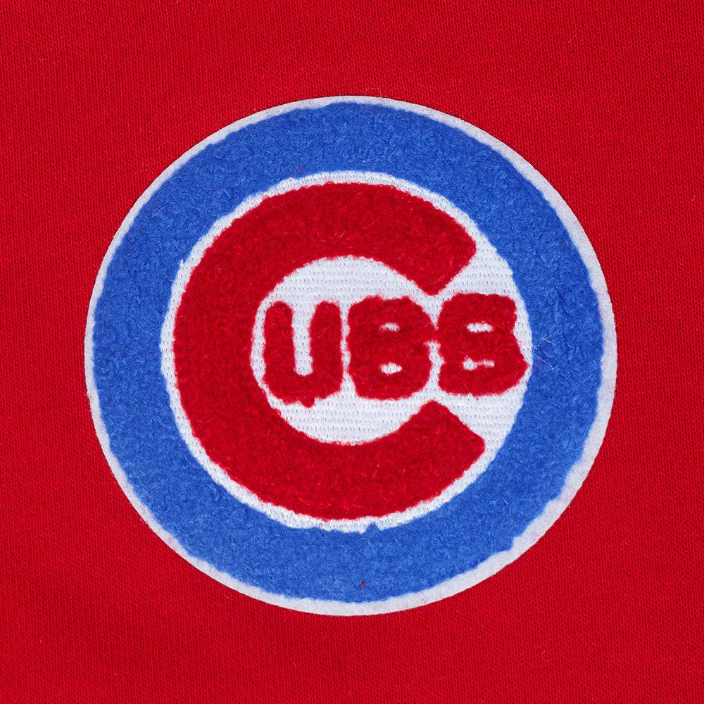 MLB CHICAGO CUBS CLASSIC WOMEN'S CROPPED PULLOVER HOODIE (RED)