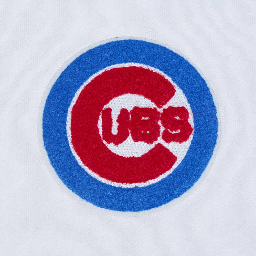 MLB CHICAGO CUBS CLASSIC WOMEN'S CROPPED PULLOVER HOODIE (WHITE)