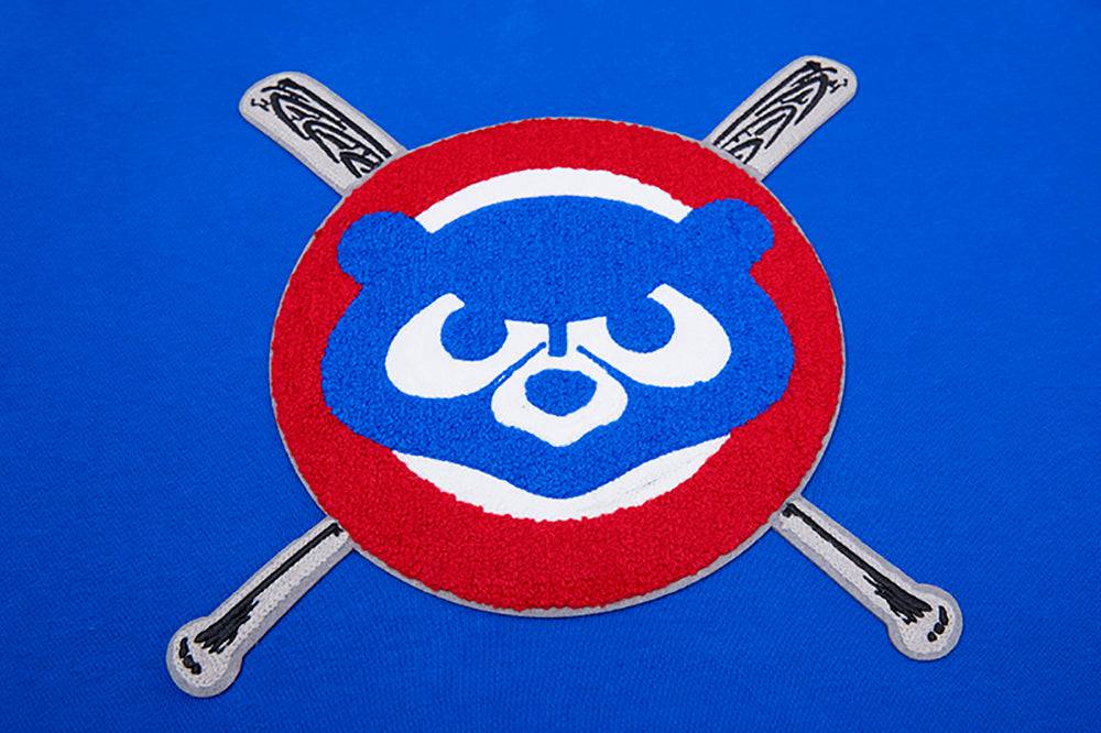 MLB CHICAGO CUBS MASHUP WOMEN'S RIB CREWNECK (ROYAL BLUE/RED)