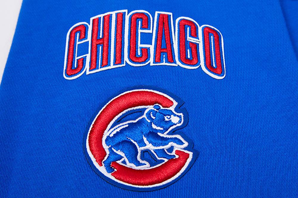 MLB CHICAGO CUBS MASHUP WOMEN'S RIB CREWNECK (ROYAL BLUE/RED)