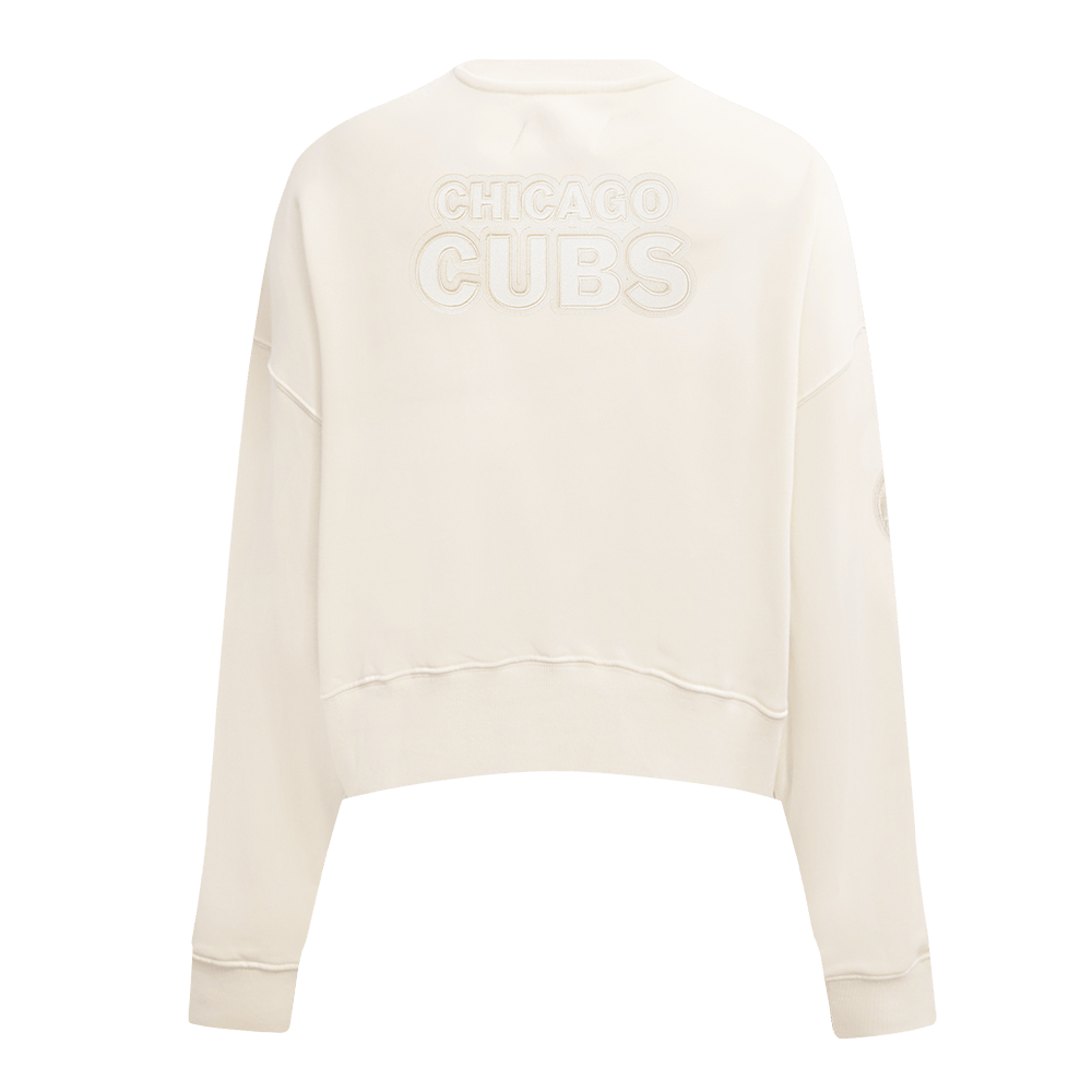 MLB CHICAGO CUBS NEUTRAL WOMEN'S CREWNECK (EGGSHELL)