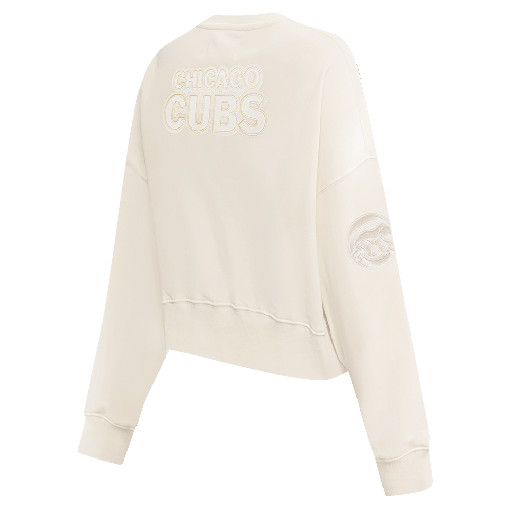 MLB CHICAGO CUBS NEUTRAL WOMEN'S CREWNECK (EGGSHELL)