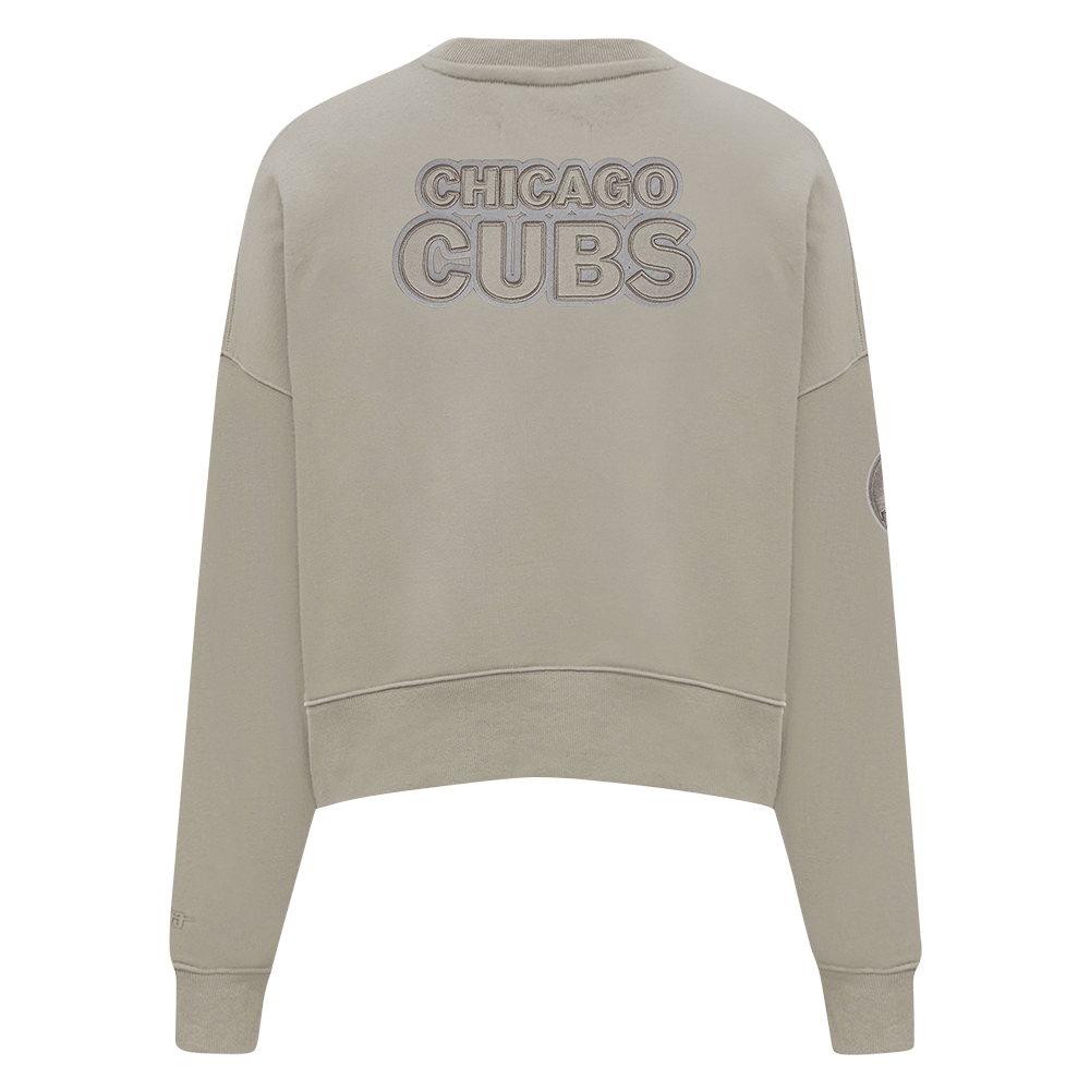 MLB CHICAGO CUBS NEUTRAL WOMEN'S CREWNECK (TAUPE)