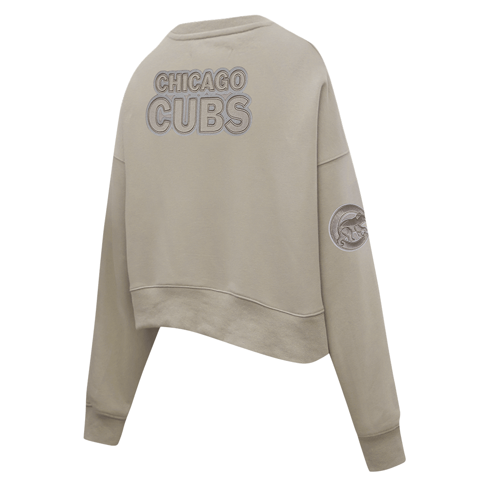 MLB CHICAGO CUBS NEUTRAL WOMEN'S CREWNECK (TAUPE)