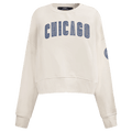 MLB CHICAGO CUBS VARSITY BLUES WOMEN'S CREWNECK (LINEN)