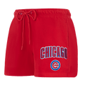 MLB CHICAGO CUBS CLASSIC WOMEN'S FLEECE SHORT (RED)
