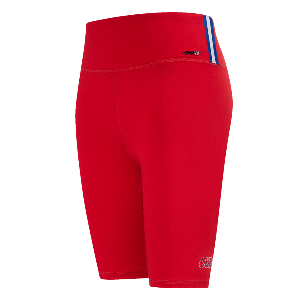 PANTALÓN CORTO CICLISTA CLÁSICO DE ALGODÓN PARA MUJER MLB CHICAGO CUBS (ROJO)
