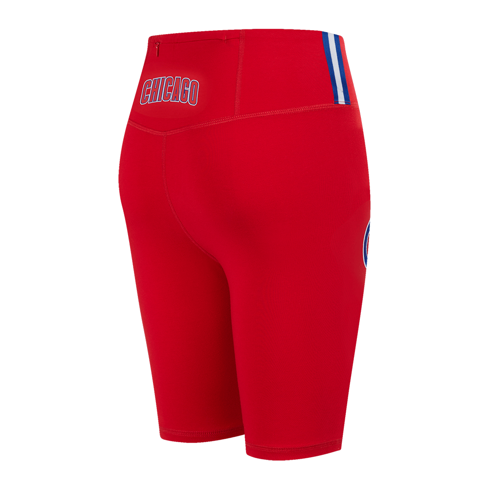 PANTALÓN CORTO CICLISTA CLÁSICO DE ALGODÓN PARA MUJER MLB CHICAGO CUBS (ROJO)