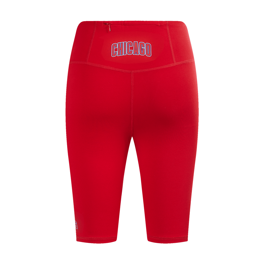 PANTALÓN CORTO CICLISTA CLÁSICO DE ALGODÓN PARA MUJER MLB CHICAGO CUBS (ROJO)