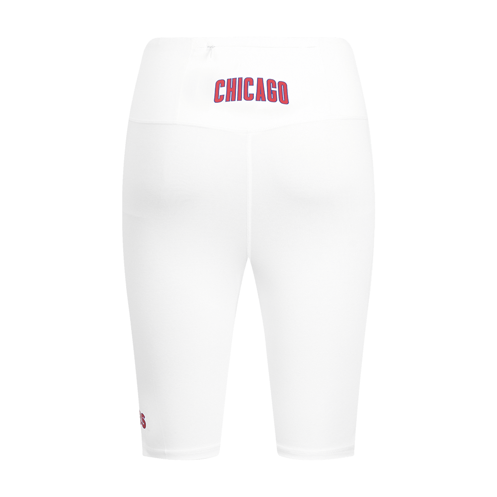 MLB CHICAGO CUBS CLASSIC WOMEN'S COTTON BIKE SHORT (WHITE)