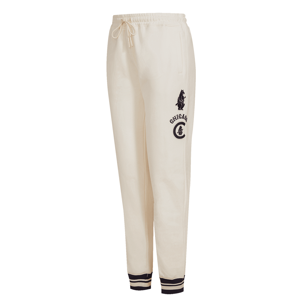 MLB CHICAGO CUBS RETRO CLASSIC WOMEN'S RIB SWEATPANT (EGGSHELL/ MIDNIGHT NAVY)