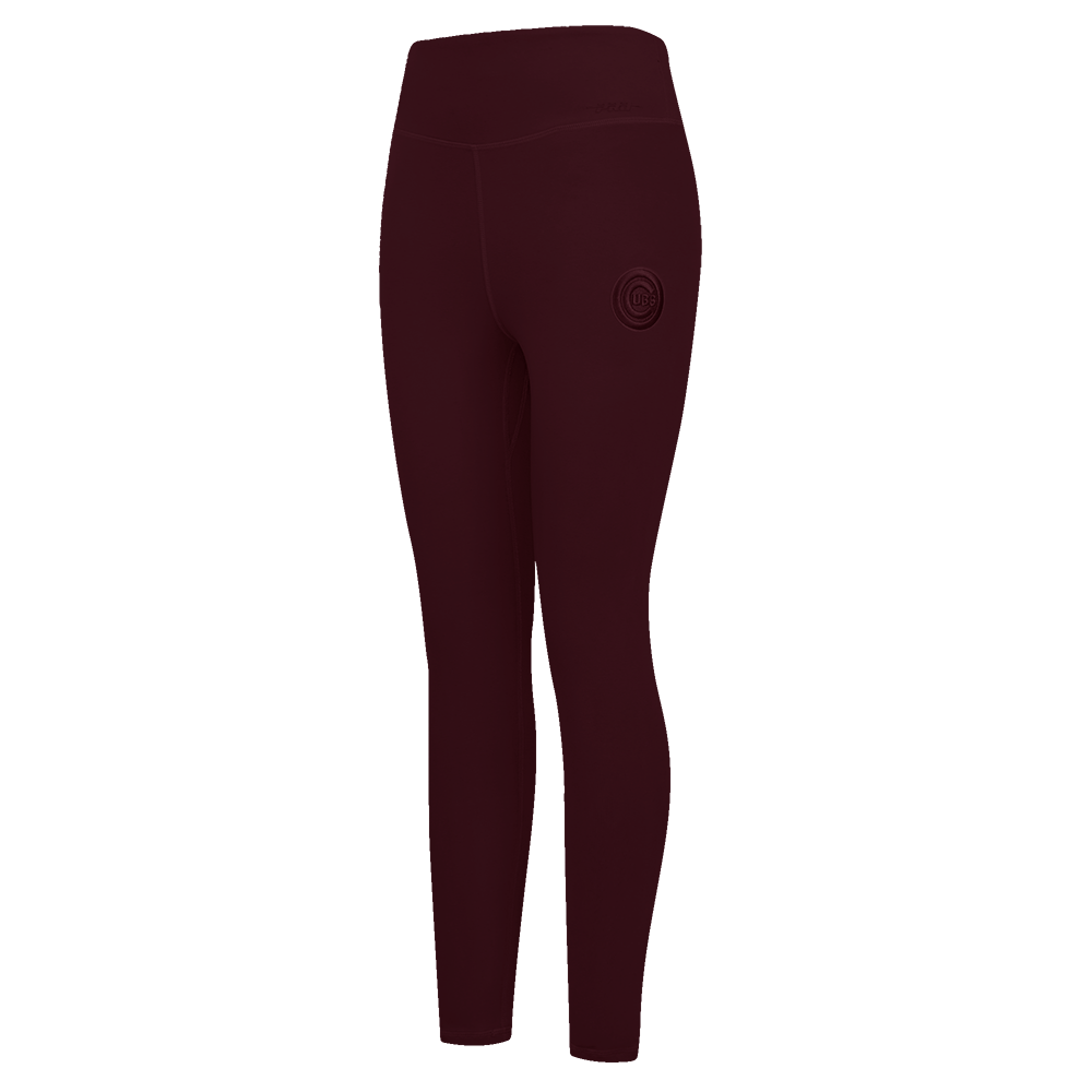 MLB CHICAGO CUBS NEUTRAL HIGH WAIST JERSEY LEGGING (WINE)