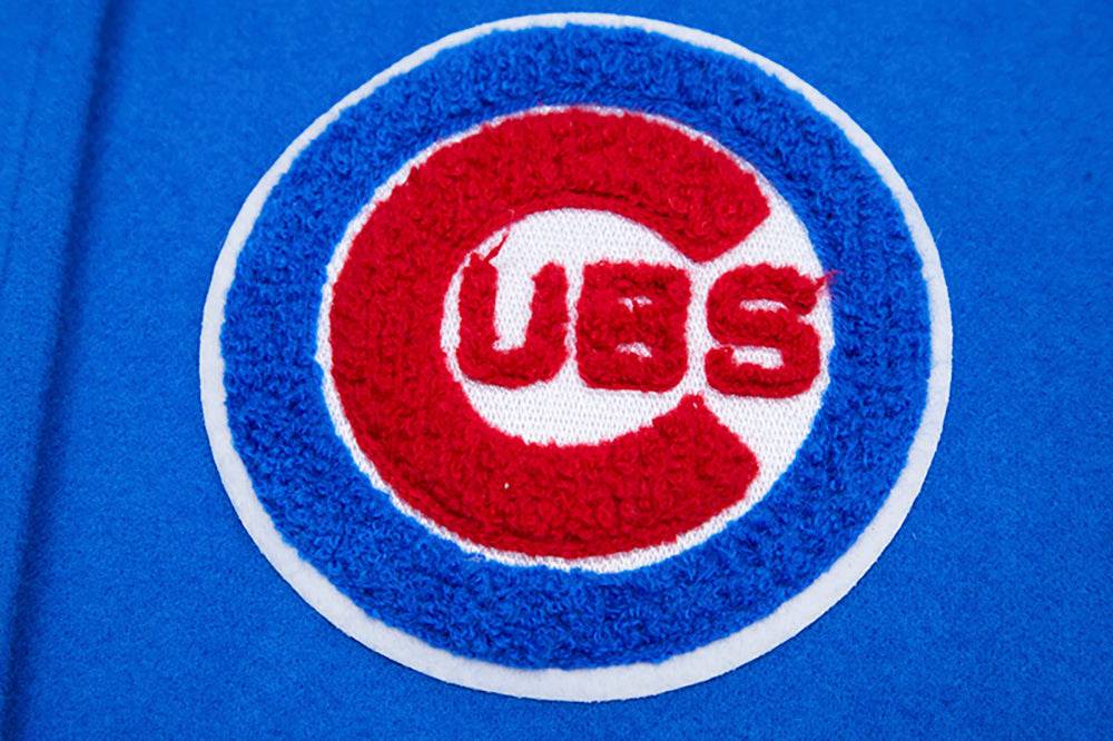 MLB CHICAGO CUBS CLASSIC WOMEN'S WOOL VARSITY JACKET (ROYAL BLUE/WHITE)