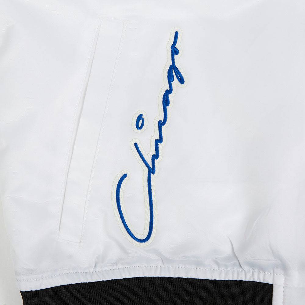 MLB CHICAGO CUBS CITY RANSOM WOMEN'S RIB SATIN JACKET (WHITE/BLACK)