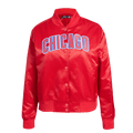 MLB CHICAGO CUBS CLASSIC WOMEN'S SATIN JACKET (RED)