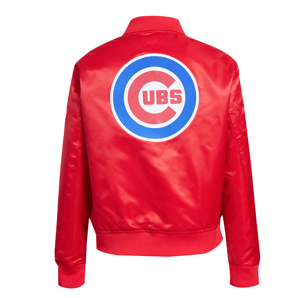 MLB CHICAGO CUBS CLASSIC WOMEN'S SATIN JACKET (RED)