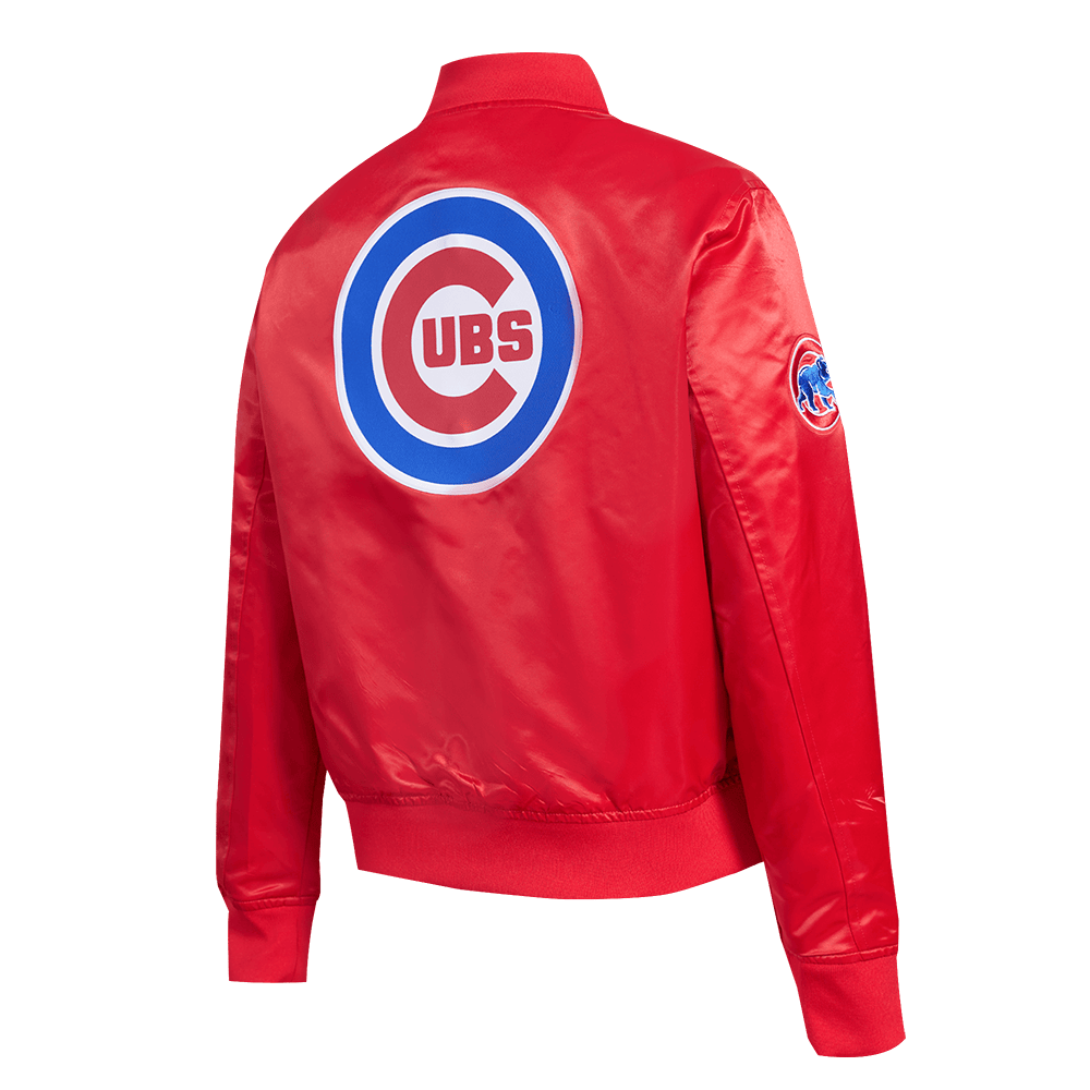 MLB CHICAGO CUBS CLASSIC WOMEN'S SATIN JACKET (RED)