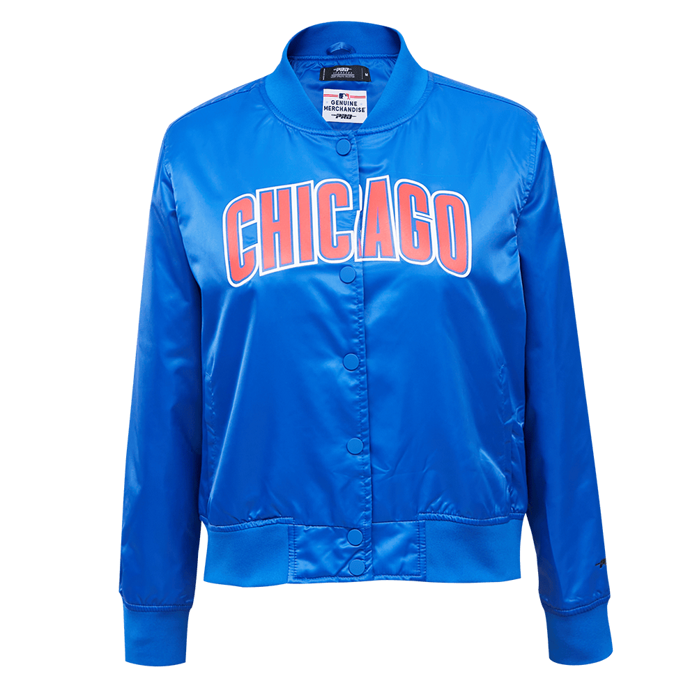 MLB CHICAGO CUBS CLASSIC WOMEN'S SATIN JACKET (ROYAL BLUE)