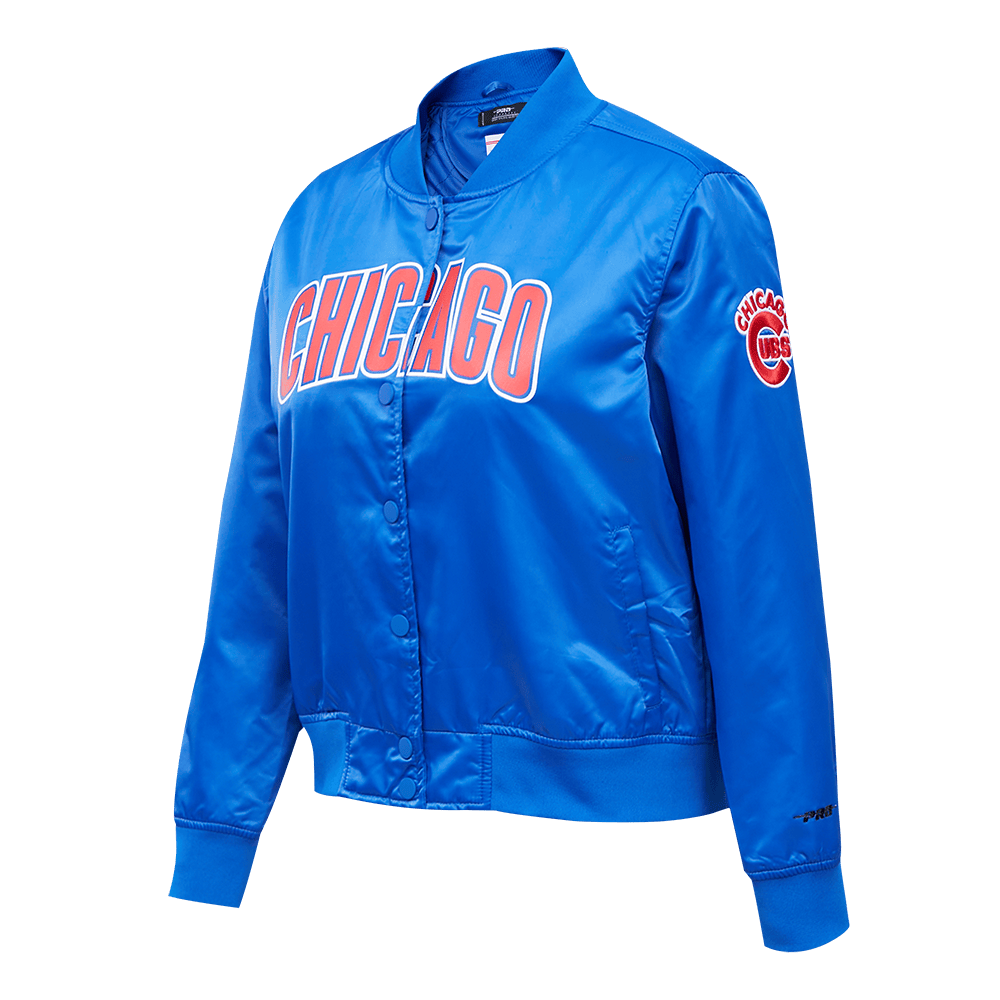 MLB CHICAGO CUBS CLASSIC WOMEN'S SATIN JACKET (ROYAL BLUE)