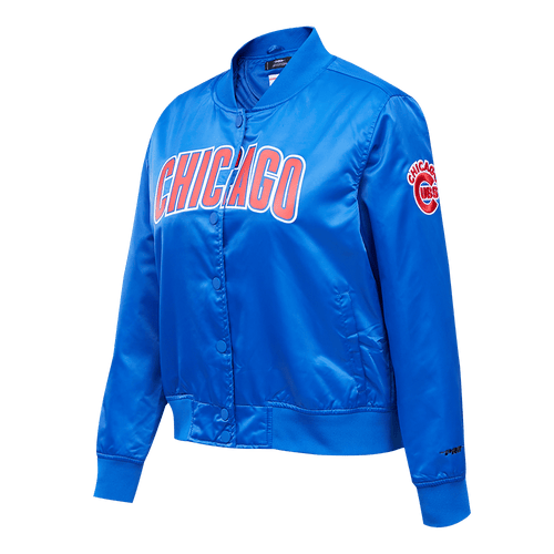 MLB CHICAGO CUBS CLASSIC WOMEN'S SATIN JACKET (ROYAL BLUE)