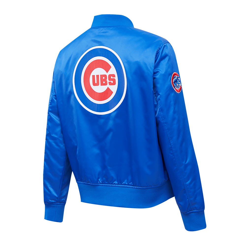 MLB CHICAGO CUBS CLASSIC WOMEN'S SATIN JACKET (ROYAL BLUE)