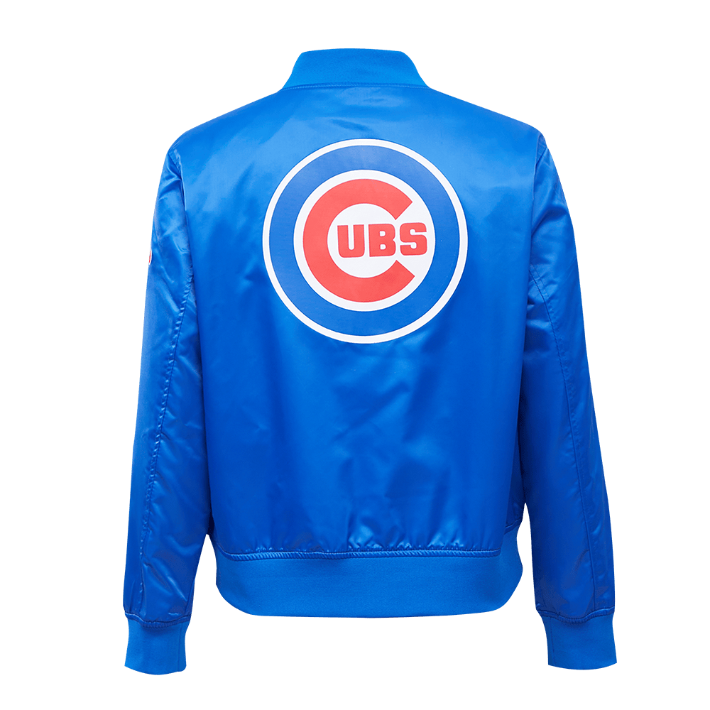 MLB CHICAGO CUBS CLASSIC WOMEN'S SATIN JACKET (ROYAL BLUE)