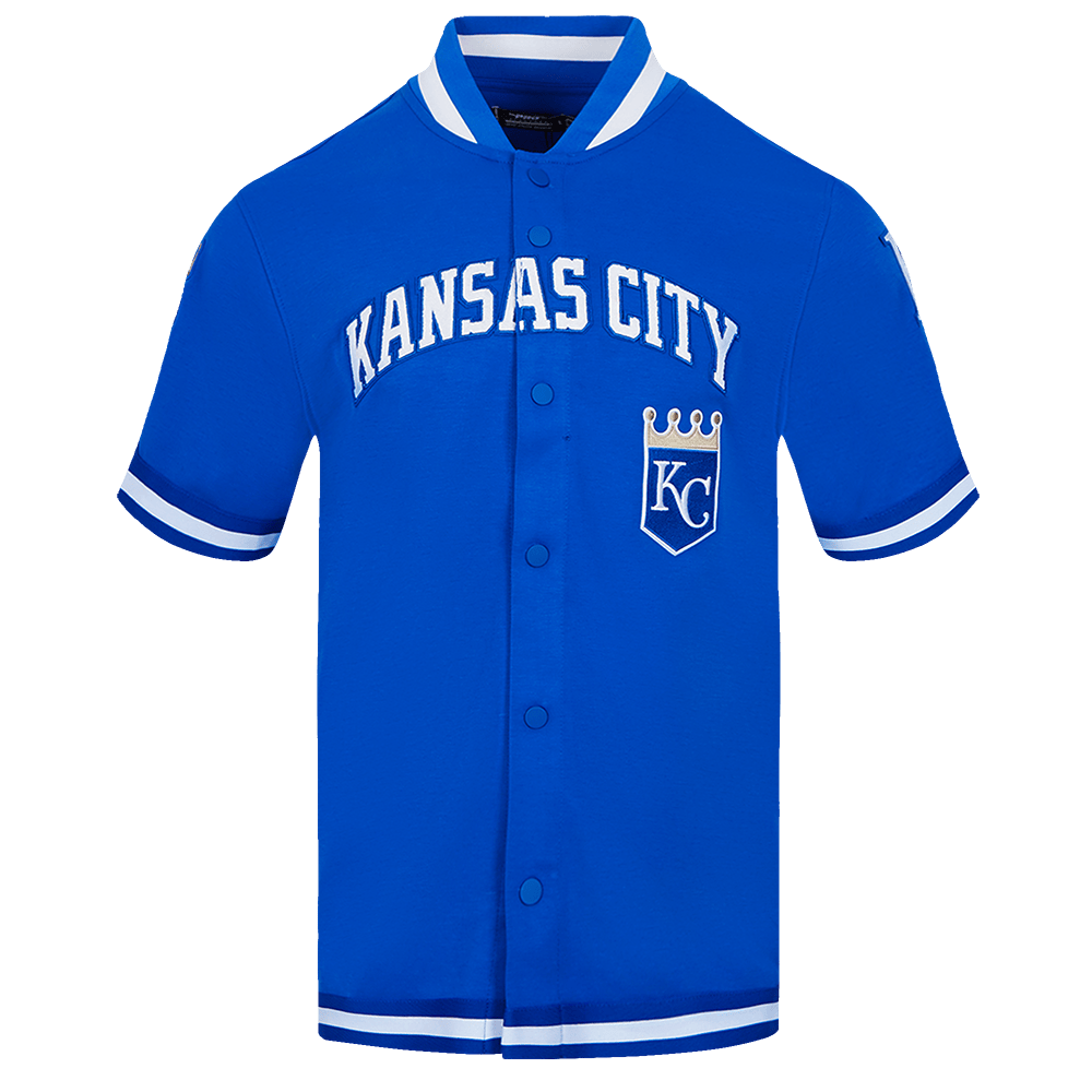 MLB KANSAS CITY ROYALS CLASSIC MEN'S WARM UP JACKET (ROYAL BLUE)