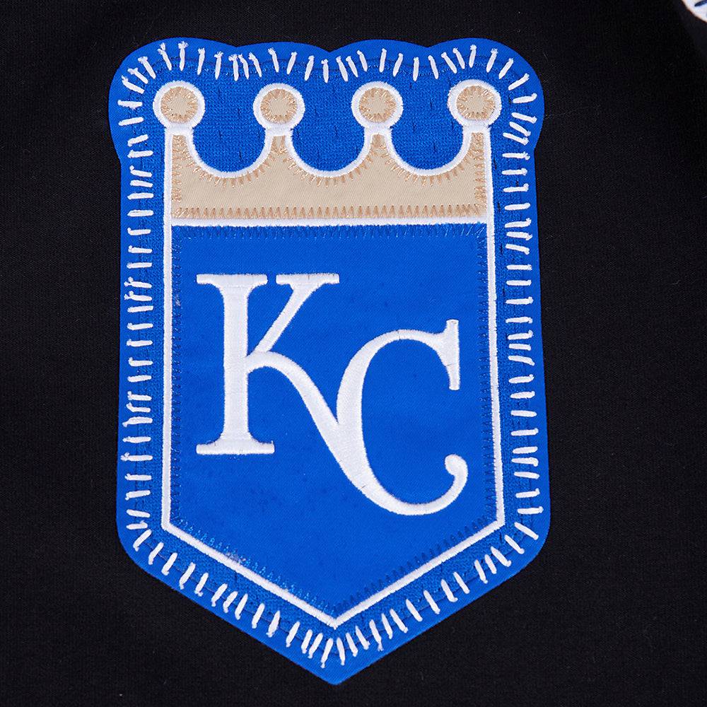 MLB KANSAS CITY ROYALS DIY PICK STITCH MEN'S DK SS JACKET (BLACK)