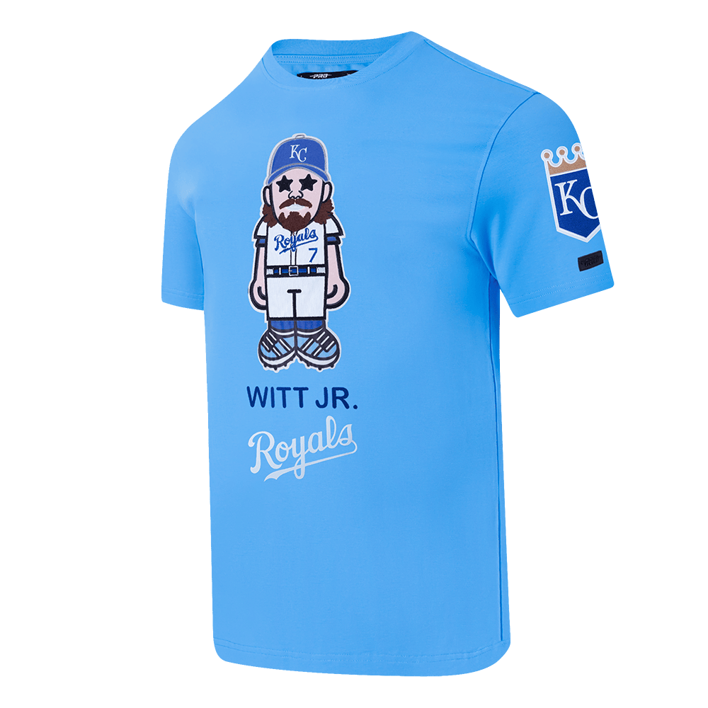 MLB KANSAS CITY ROYALS BOBBY WITT JR. #7 AVATAR MEN'S SJ TEE (UNIVERSITY BLUE)