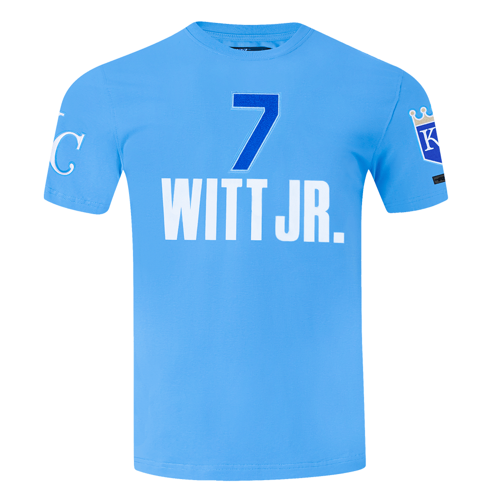 MLB KANSAS CITY ROYALS BOBBY WITT JR. #7 CLASSIC MEN'S SINGLE JERSEY TOP (UNIVERSITY BLUE)