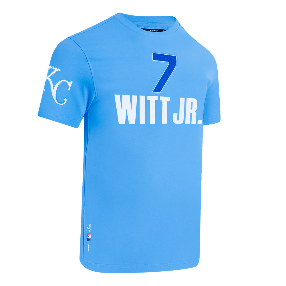 MLB KANSAS CITY ROYALS BOBBY WITT JR. #7 CLASSIC MEN'S SINGLE JERSEY TOP (UNIVERSITY BLUE)
