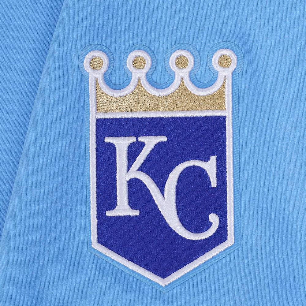 MLB KANSAS CITY ROYALS BOBBY WITT JR. #7 CLASSIC MEN'S SHORT SLEEVE PULLOVER HOODIE (UNIVERSITY BLUE)