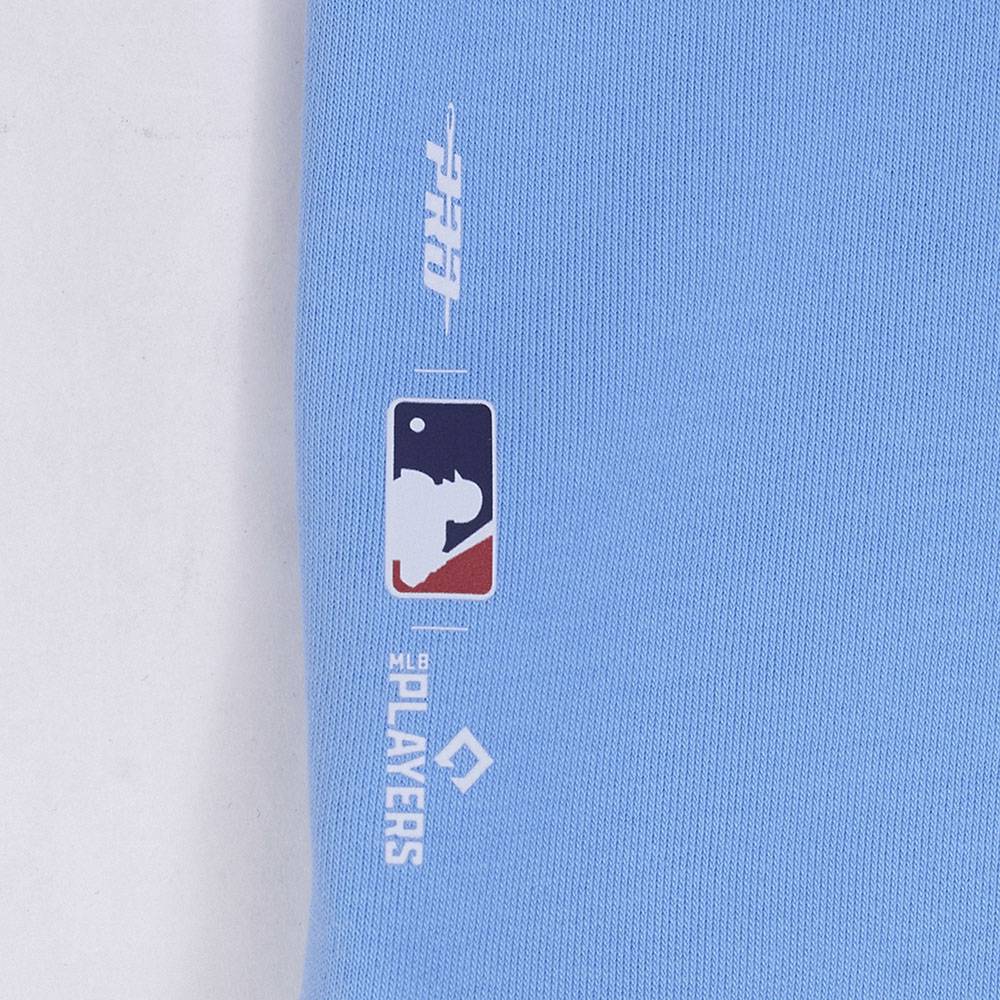 MLB KANSAS CITY ROYALS BOBBY WITT JR. #7 CLASSIC MEN'S SHORT SLEEVE PULLOVER HOODIE (UNIVERSITY BLUE)