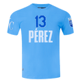 MLB KANSAS CITY ROYALS SALVADOR PEREZ #13 CLASSIC M SINGLE JERSEY MEN'S TOP (UNIVERSITY BLUE)