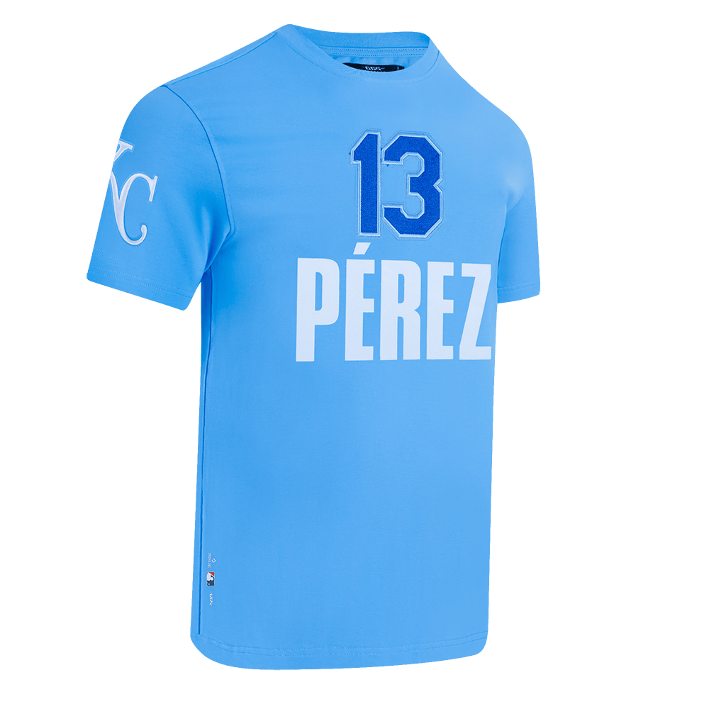 MLB KANSAS CITY ROYALS SALVADOR PEREZ #13 CLASSIC M SINGLE JERSEY MEN'S TOP (UNIVERSITY BLUE)
