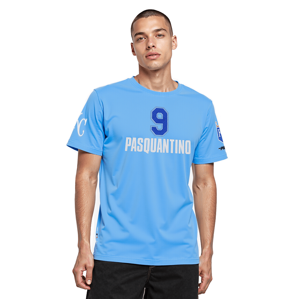MLB KANSAS CITY ROYALS VINNIE PASQUANTINO #9 CLASSIC M SINGLE JERSEY MEN'S TOP (UNIVERSITY BLUE)