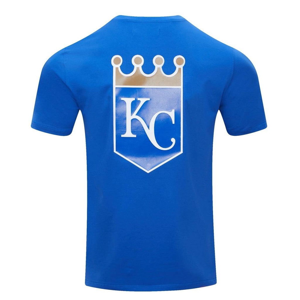 CAMISETA DE CINTAS PARA HOMBRE MLB KANSAS CITY ROYALS LOGO PRO TEAM (AZUL REAL)