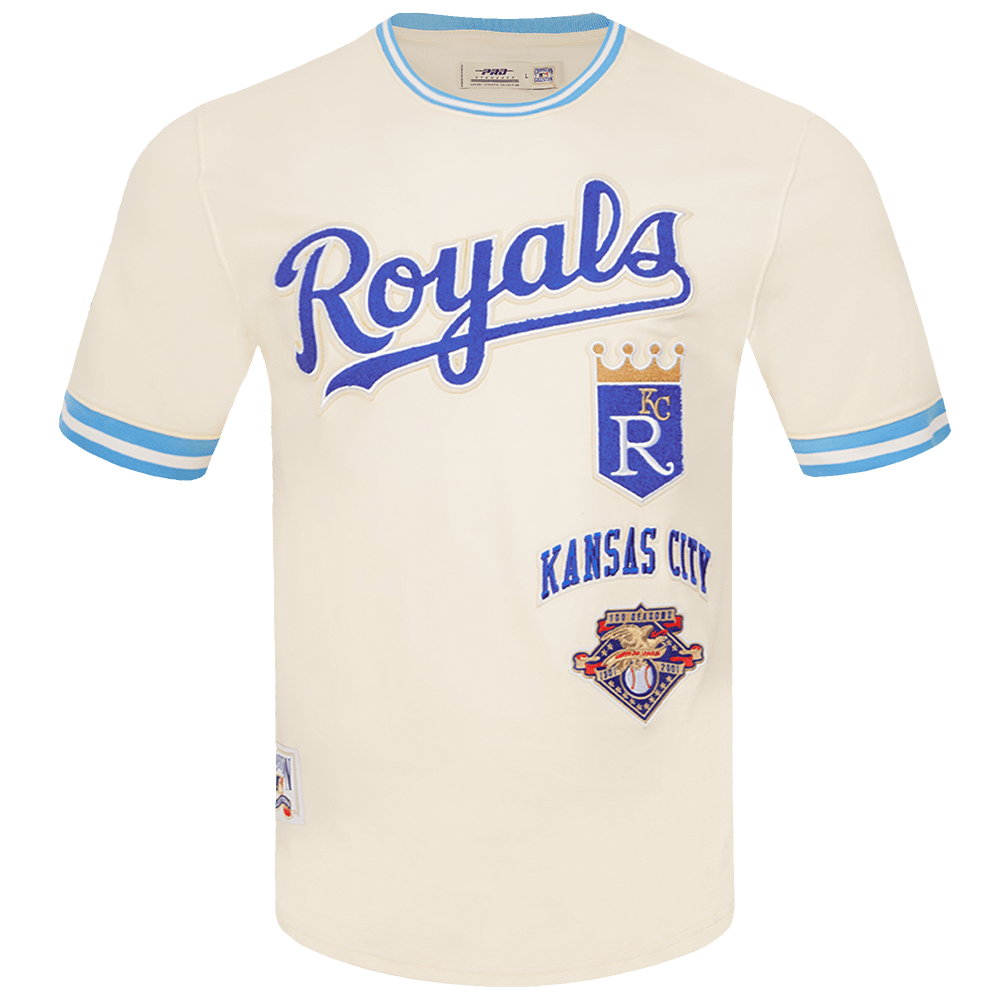 MLB KANSAS CITY ROYALS RETRO CLASSIC MEN'S TOP (EGGSHELL/ UNIVERSITY BLUE)
