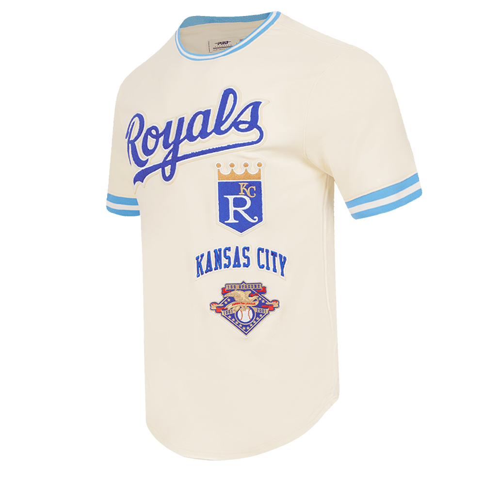 MLB KANSAS CITY ROYALS RETRO CLASSIC MEN'S TOP (EGGSHELL/ UNIVERSITY BLUE)