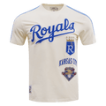 MLB KANSAS CITY ROYALS RETRO CLASSIC MEN'S STRIPED TOP (EGGSHELL/ UNIVERSITY BLUE)