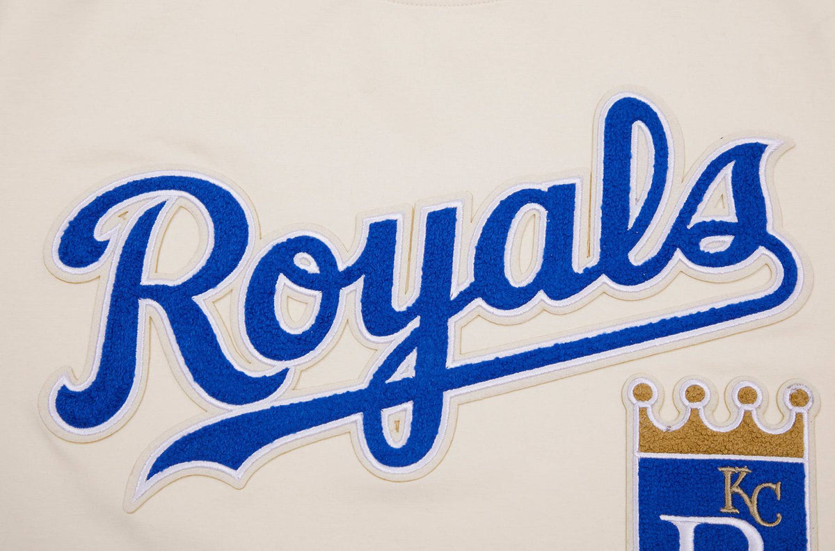 MLB KANSAS CITY ROYALS RETRO CLASSIC MEN'S STRIPED TOP (EGGSHELL/ UNIVERSITY BLUE)