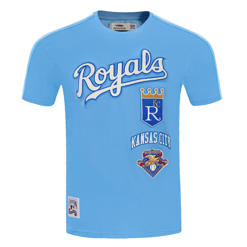 MLB KANSAS CITY ROYALS RETRO CLASSIC MEN'S STRIPED TOP (UNIVERSITY BLUE)